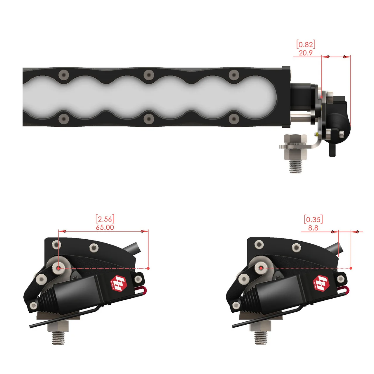 Reflex Light Actuator Kit - S8 Light Bar - Universal - Image 4